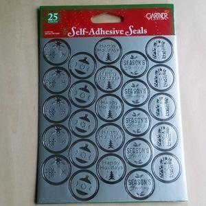 3/$15 Seals Silver Foil 25 Gartner Stationery 25 Self Adhesive 634680131046